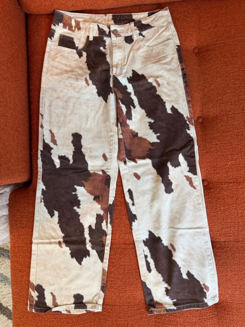 Cider Cream and Brown Waistband Detail Pants